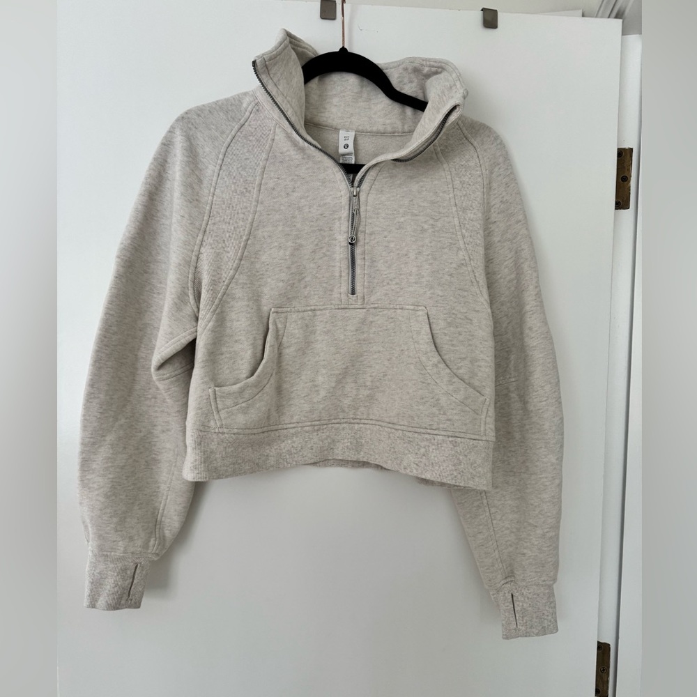 Lululemon Scuba Funnel Neck Cropped Half Zip
